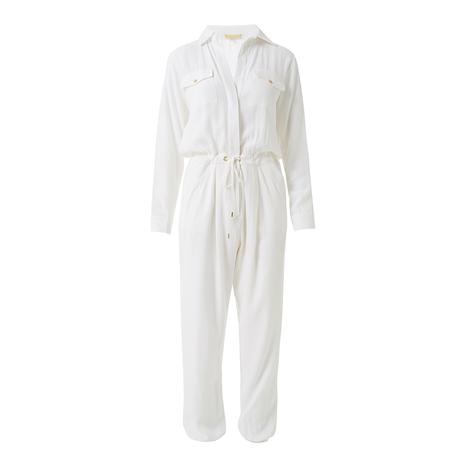 White Magnolia Crepe Jumpsuit