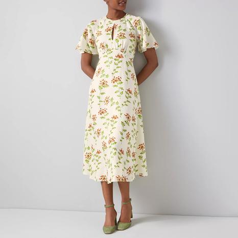 Cream Pascal Valerian Silk Midi Dress
