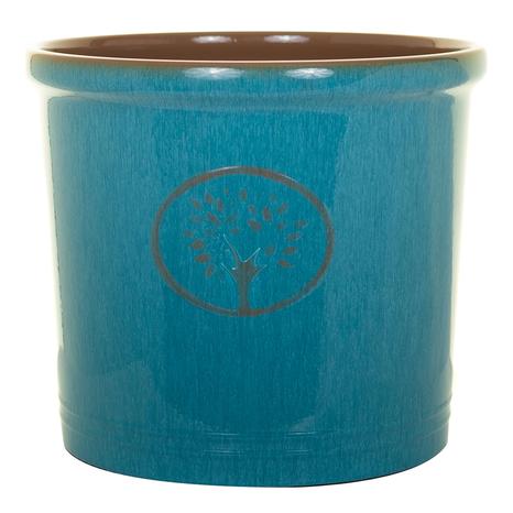 30cm Cotswold Cylinder Pot Pot- Aqua