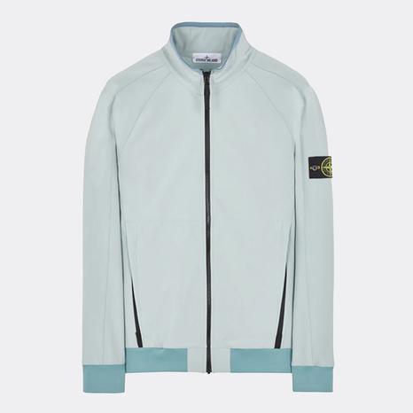 Blue Technical Stretch Zipped Sweatshirt