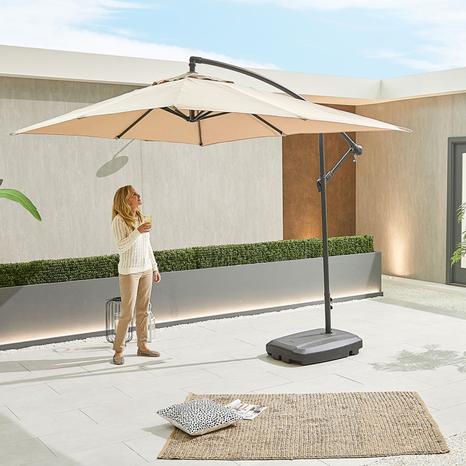 Barbados Cantilever Parasol - 3m x 2m Rectangular - Beige