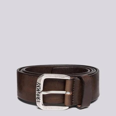Brown Vintage Effect Leather Belt
