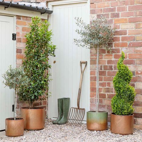 Hazelton Copper Planter, Set of 3