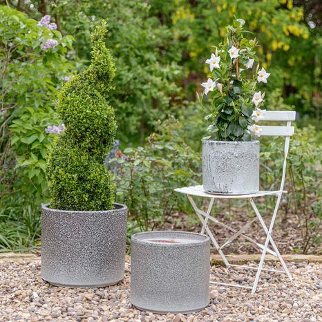 Hazelton Reactive Pebble Planter, Set of 3
