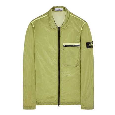 Lime Nylon Regular Fit Overshirt