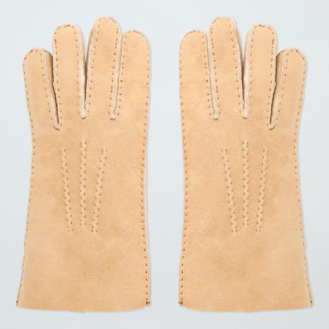 Sand Shearling Gloves