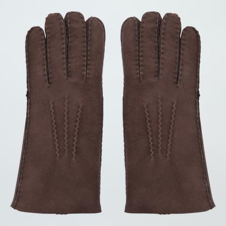 Brown Shearling Gloves
