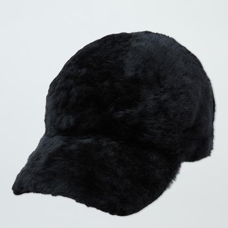 Black Shearling Cap