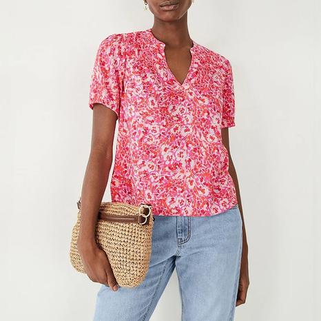 Pink Jazmine Cotton Blend Top