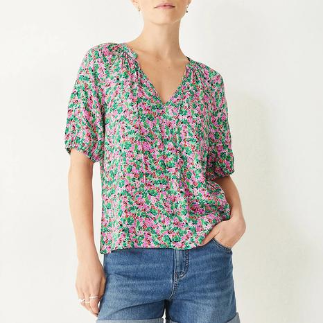 Multi Kari V-Neck Blouse