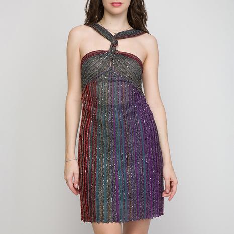 Multi Twist Strap Mini Dress