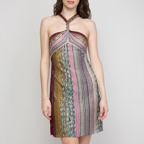 Multi Twist Strap Mini Dress