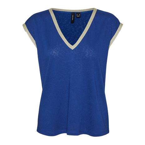 Mazarine Blue Cotton Blend Top