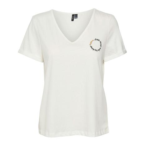 Snow White V-Neck Organic Cotton T-Shirt