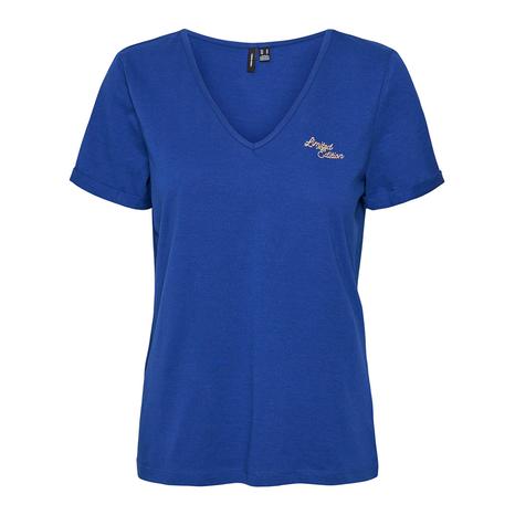 Mazarine Blue V-Neck Organic Cotton T-Shirt