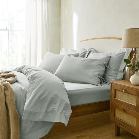 Essential King Fitted Sheet, Mineral Blue
