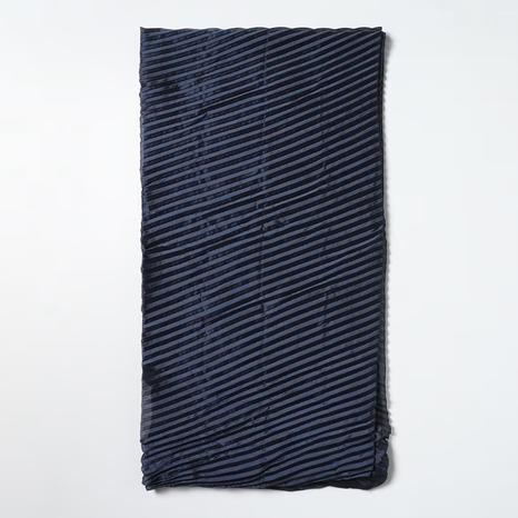 Navy Crinkle Scarf