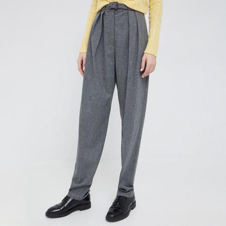 Grey Tailored Cashmere Blend Trousers