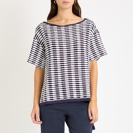 Navy Stripe Top
