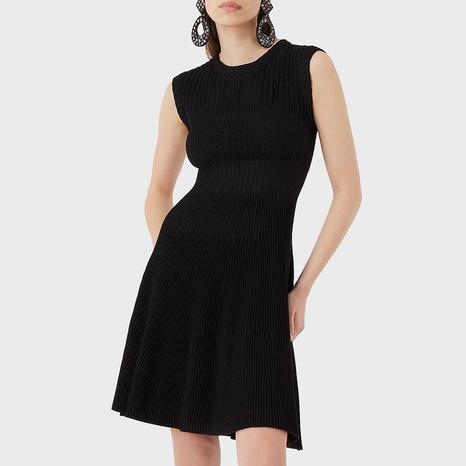 Black Wool Blend Mini Dresses