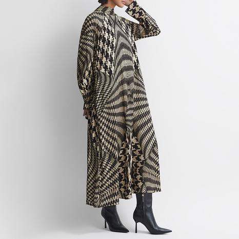 Black Kate Mono Print Midi Dress