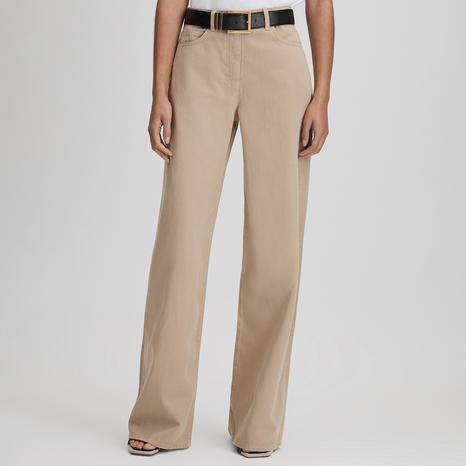 Camel Colora Denim Wide Leg Jeans