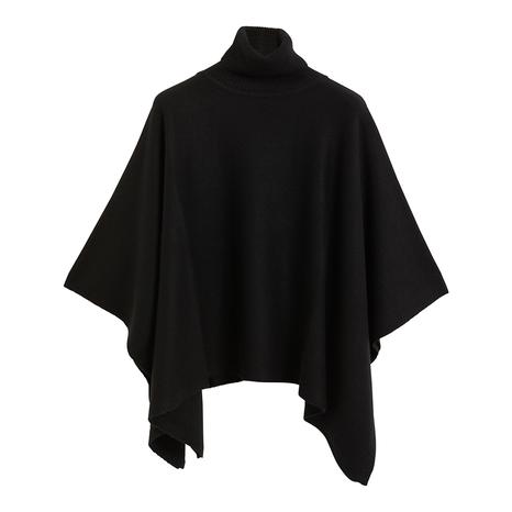 Black Cashmere Poncho