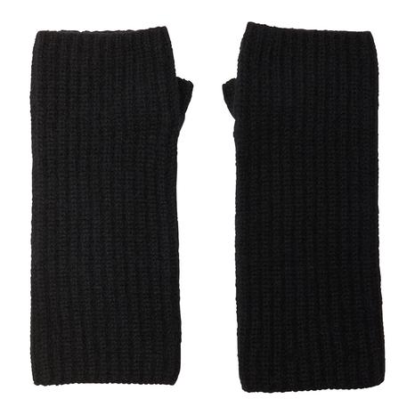 Black Cashmere Fingerless Gloves