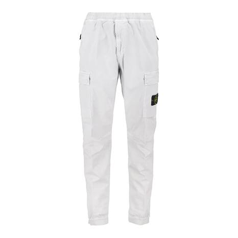 Cream Cotton Blend Trousers