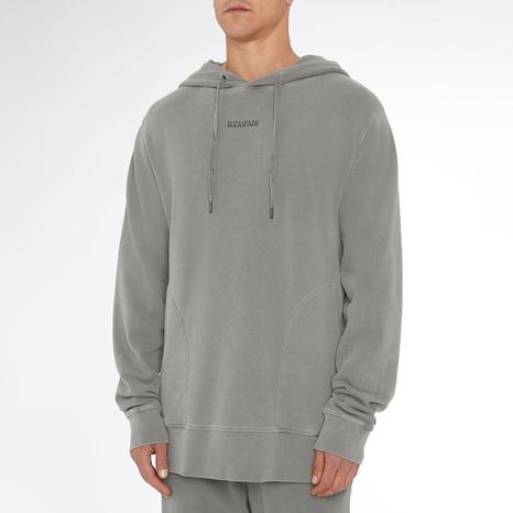 Grey Mineral Dye Cotton Hoodie