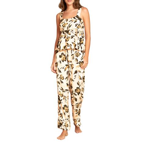 Cream Pesto Orchid Owl Pyjama Set
