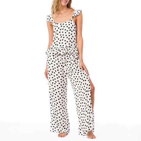 White Ditsie Dot Harper Pyjama Set
