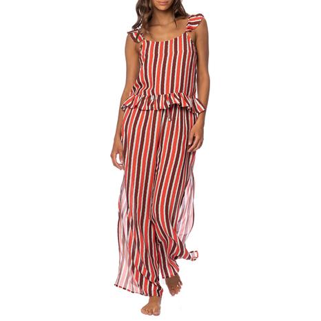 Red Sleep Sleeveless Pant Pyjama Set