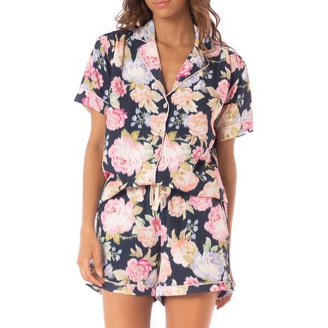 Navy Midnight Garden Short Pyjama Set
