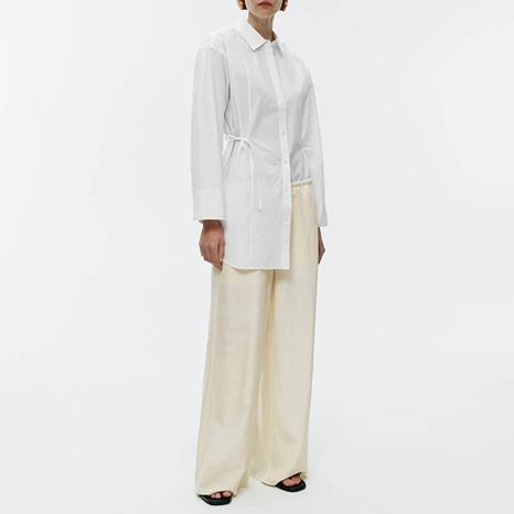 Ecru Wide Leg Trouser