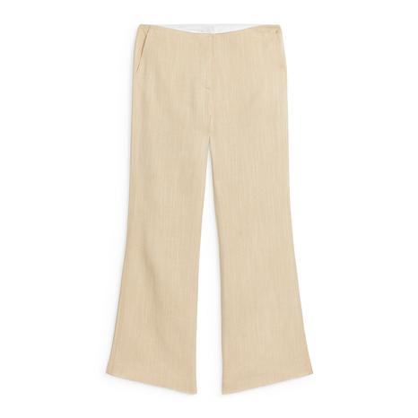 Yellow Tailored Slim Flared Trousers