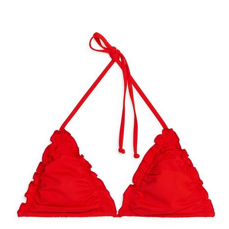 Red Triangle Bikini Top