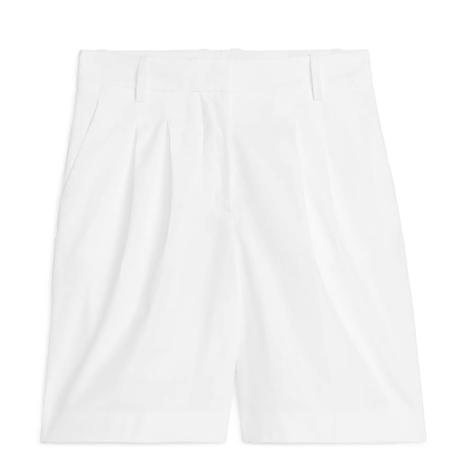 White Fitted Shorts