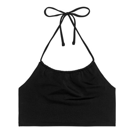 Black Halter Bikini Top