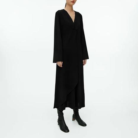 Black Maxi V Dress