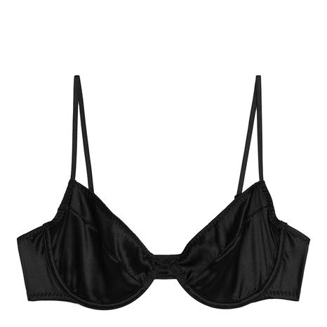 Black Silk Wire Bra