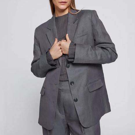 Slate Oversized Sharp Blazer