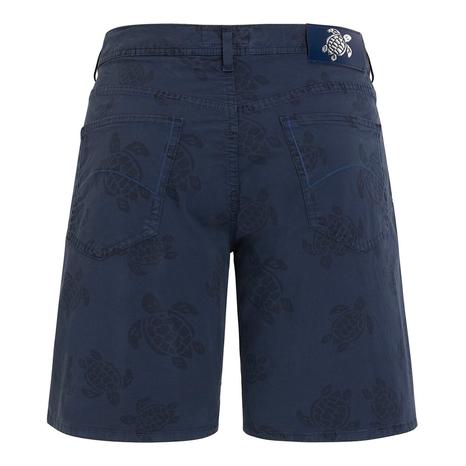 Navy Garonne Bermuda Shorts
