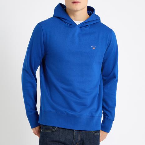 Blue Regular Fit Original Shield Cotton Blend Hoodie