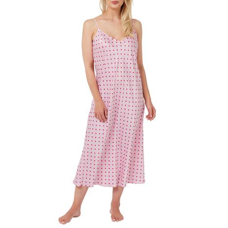 Pink Plain Satin Nightdress
