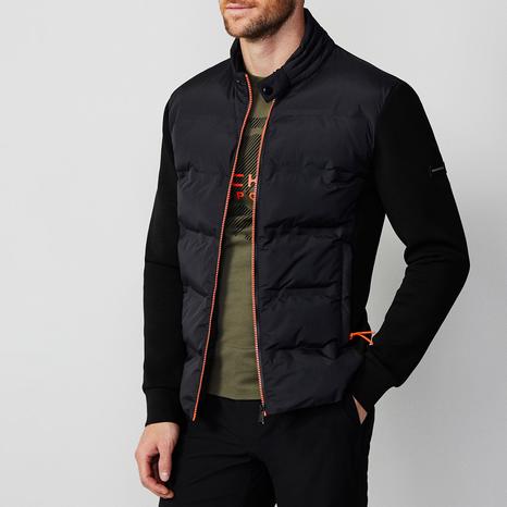 Black Hybrid Cotton Blend Jacket