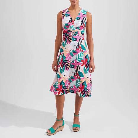 Floral Multi Mariella Linen Dress