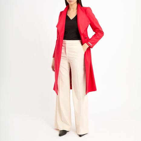 Rust Classic Wool Wrap Coat