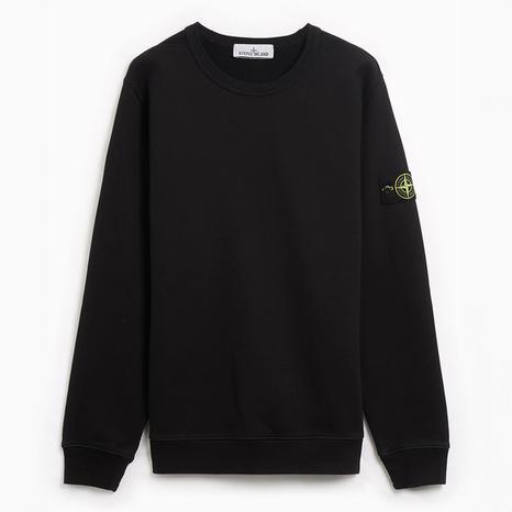 Black Crew Neck Organic Cotton Sweatshirt