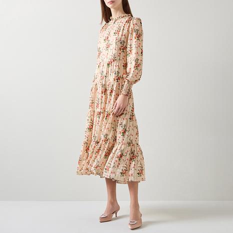 Pink Silk Flora Dress